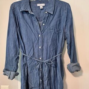 Chambray maternity top